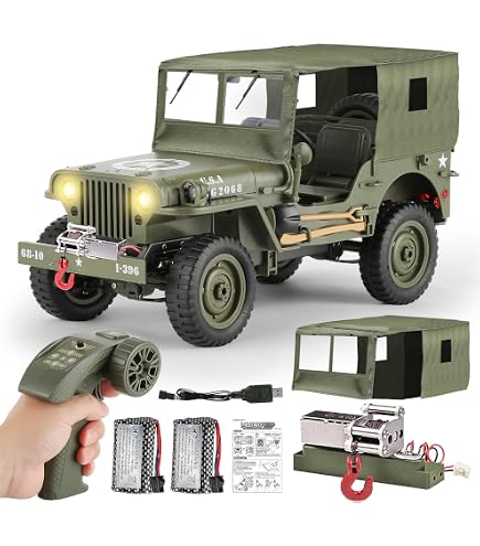 Amazon.com: 1/10 US GM Hummer H1 Military Truck 4WD Crawler RTR