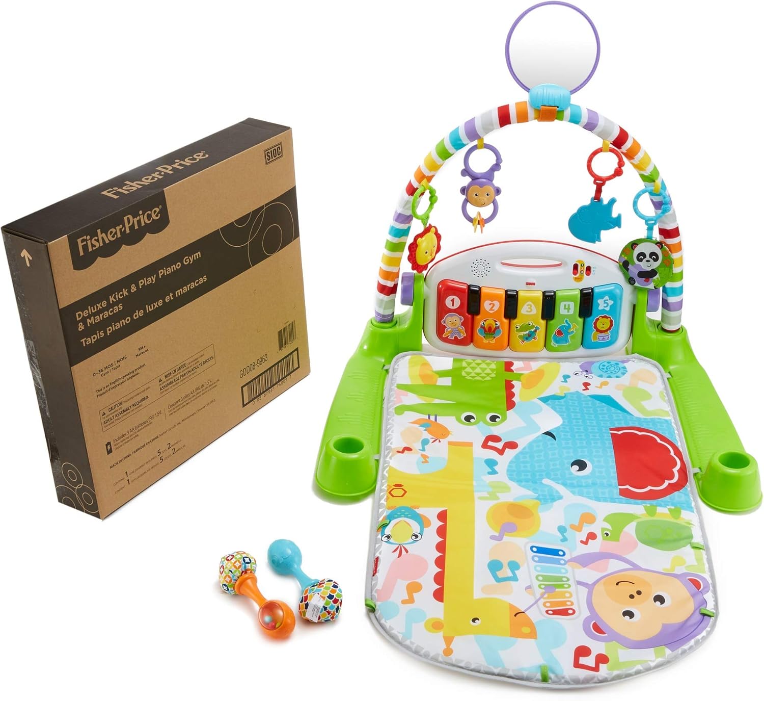 fisher price deluxe kick and play gym