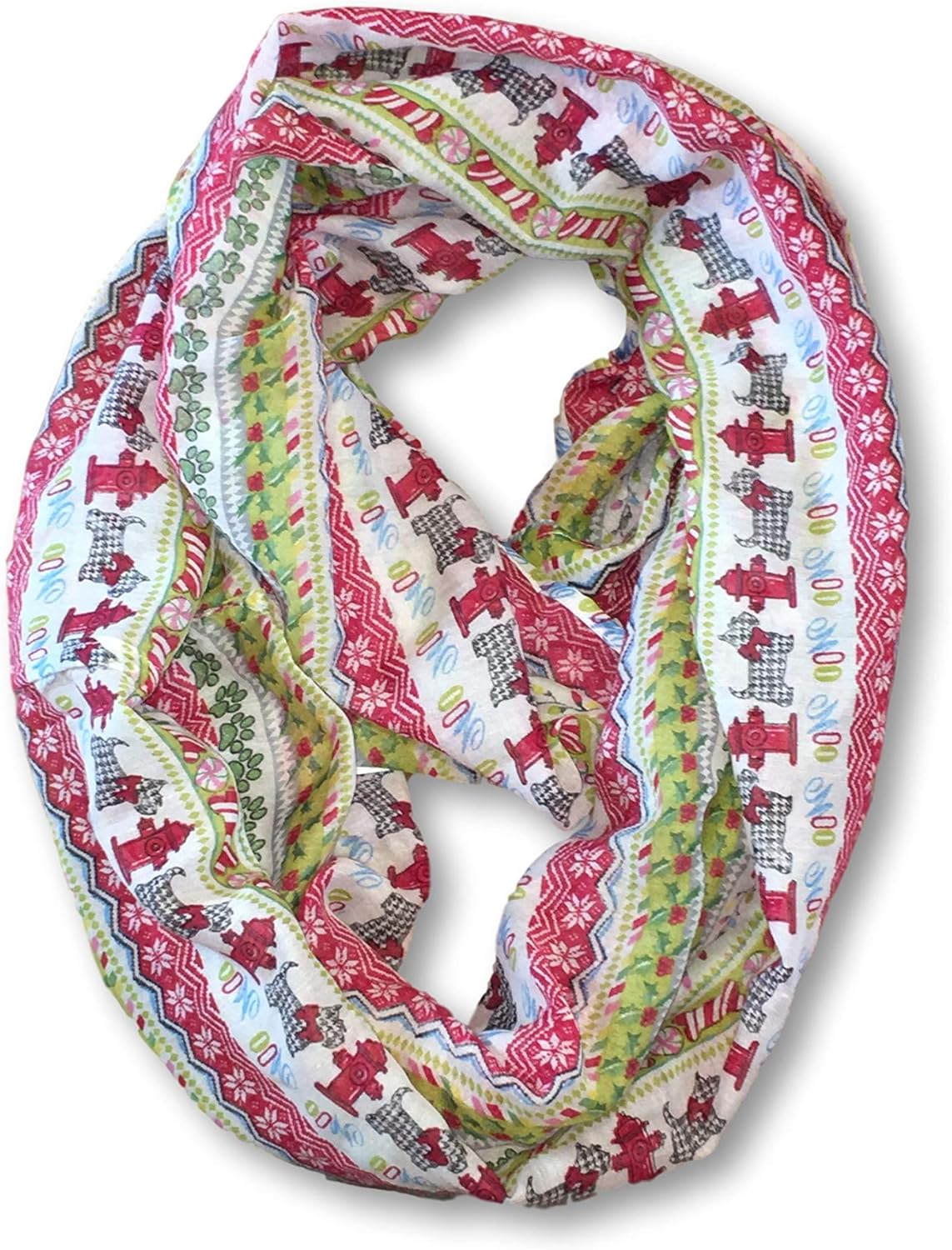 Christmas Scarf Womens Holiday Fashion Infinity Scarf Many Styles