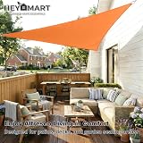 HEYOMART Sun Shade Sail 3x3x3 m Triangle Waterproof Outdoor Canopy Orange view 2