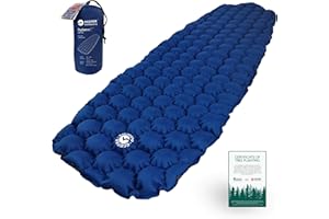 ECOTEK Outdoors Hybern8 Ultralight Inflatable Sleeping Pad with Contoured FlexCell Honeycomb Design - Easy to Inflate, Comfor