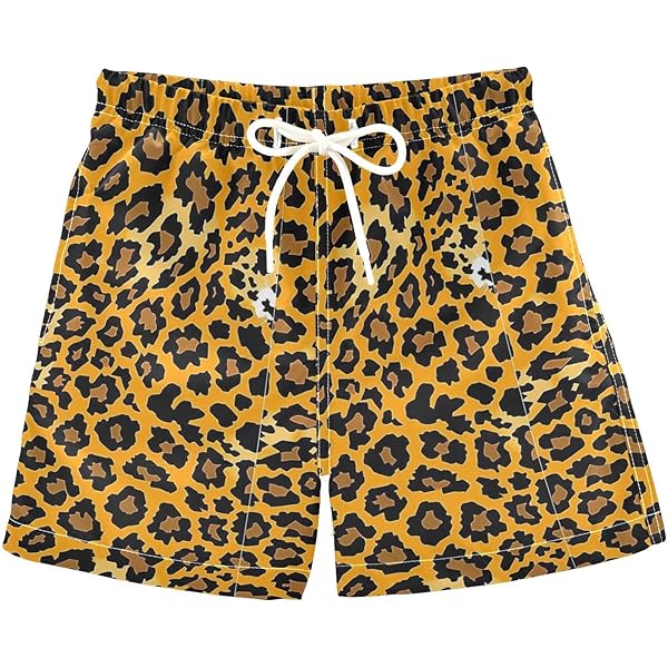 パンツ NOAH Leopard Swim Trunks Noah - Straight-Leg Mid-Length Leopard-Print Swim Shorts