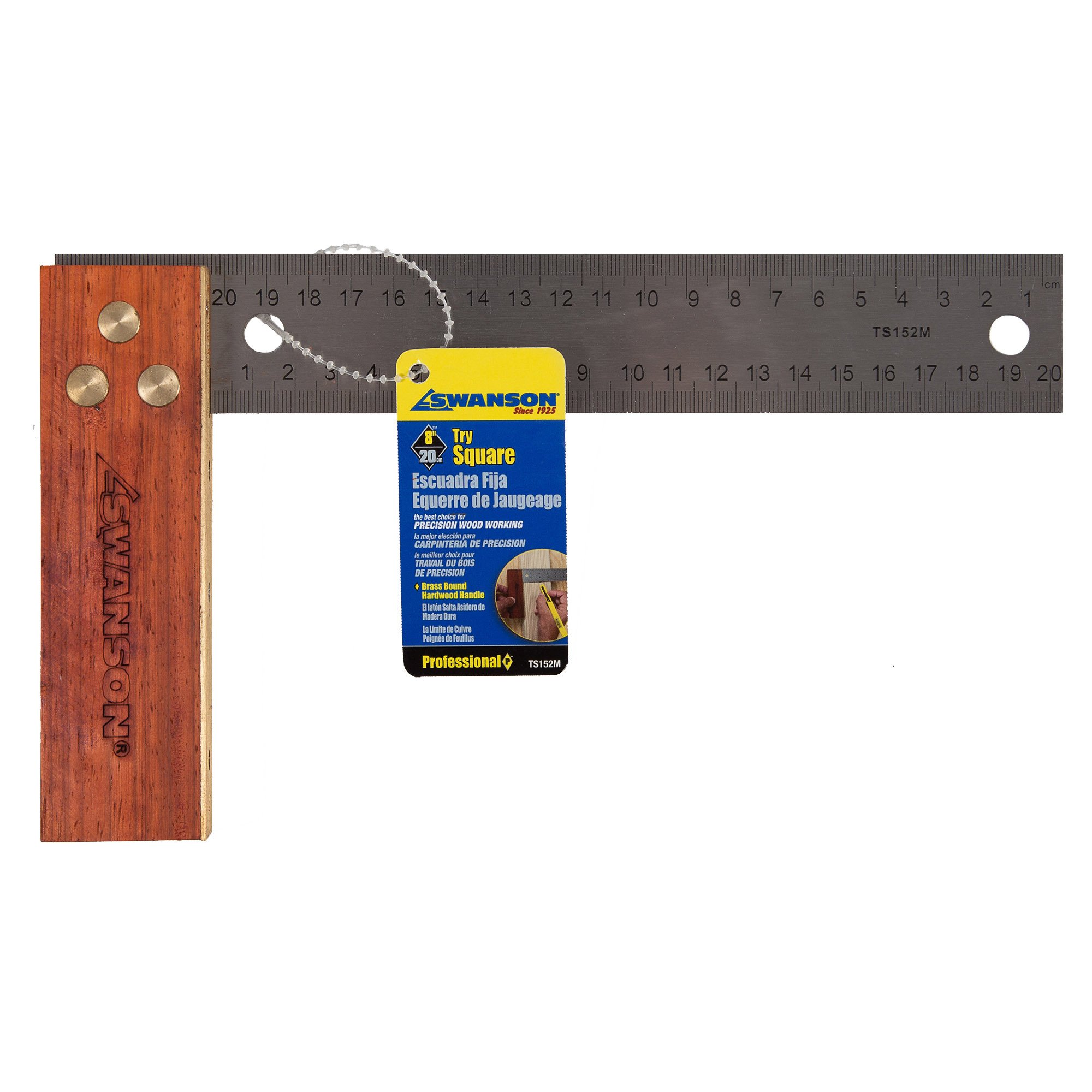 Swanson Tool TS152M 20 cm Try Square w/Hardwood Handle