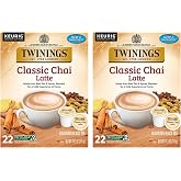 Twinings Chai Latte Black Tea Single Serve K-Cup Pods for Keurig, 44 Count | Creamy, Slightly Sweet, Caffeinated, Enjoy Hot or Iced, 22 count Pack of 2
