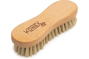 KONEX Nylon Fiber Economy Utility Cleaning Hand Brush | Heavy Duty Hand-Held Scrub Brush Stiff Bristles | Wooden Body, Ideal 