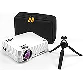 KODAK FLIK X7 Home Projector (Max 1080p HD) with Tripod, & Case Included | Compact, Projects Up to 150” with 720p Native Reso