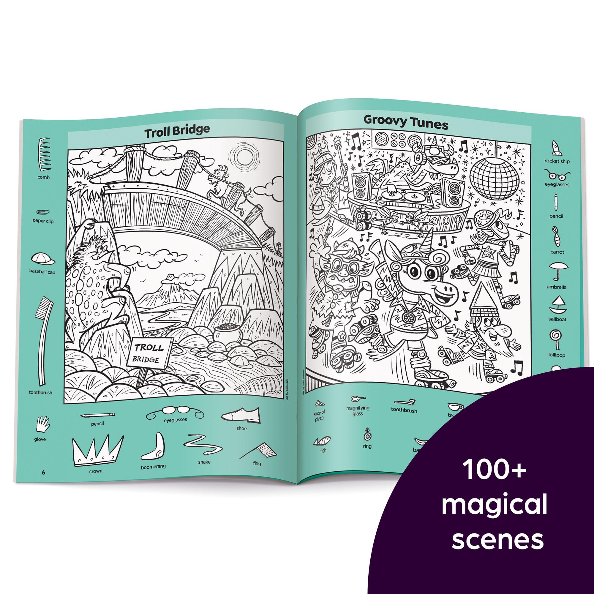 Enchanted Fantasy Puzzles: Find Over 1,800 Hidden Objects within this Fairy Tale Puzzle Book with Dragons, Fairies and Magical Creatures (Highlights Hidden Pictures)