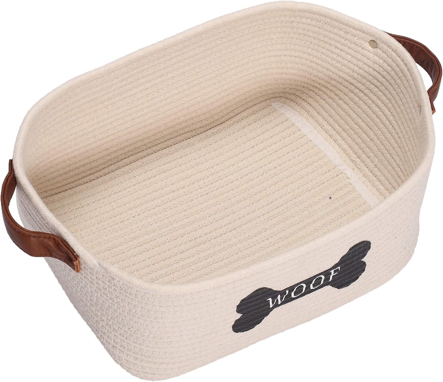 Morezi Cotton rope dog toy basket with handle, large dog bin, puppy kitty bed, dog toy basket - Image 5