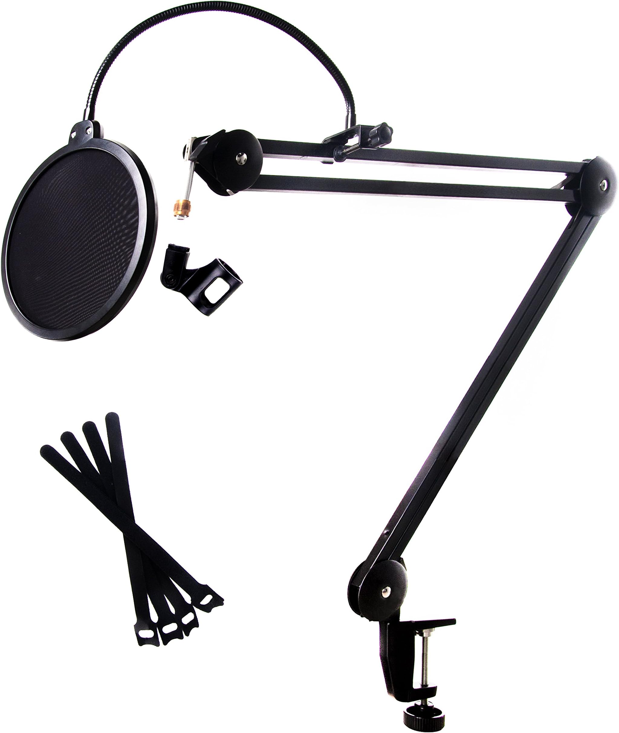 OnePlus Upgraded Mic Arm Stand, Durable Mic Suspension Boom Scissor Arm with 6 Inch Pop Filter, for Blue Yeti Blue Snowball and More Microphones in Radio, Broadcast, Studio and Home Use
