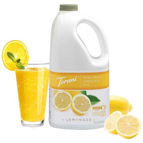 TORANI REAL FRUIT SMOOTHIE MIX, LEMONADE, 64 OUNCE