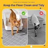 Conlun Cat Litter Mat 61x43 cm PVC Grid Mesh Trapping Quiet Grey view 4