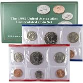1993 Uncirculated Coin Set U.S Mint Original Government Packaging OGP | Collectible 10-Coin Set: U.S. Mint Uncirculated Coin Set, 1993