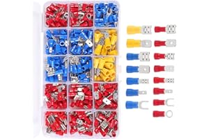 280PCS Crimp Connectors Female Male Spade Connector Kit 15 Types 2.8mm 4.8mm 6.3mm Crimp Terminals Electrical Terminals Spade