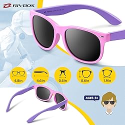 RIVBOS Kids Sunglasses for Girls Boys with Strap