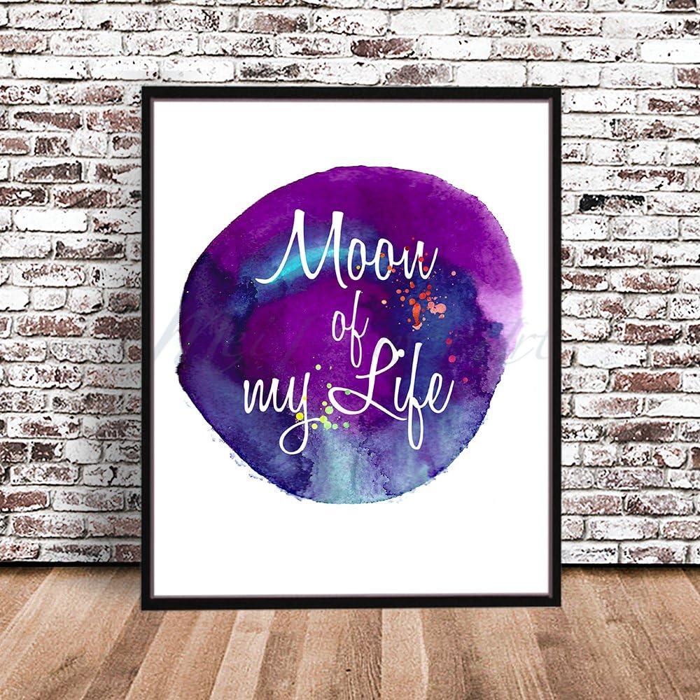 Moon of My Life My Sun and Stars Game of Thrones ASOIAF (Small 8.5" x 11") silhouette painting, poster, Illustration, drawing, wall decor art work