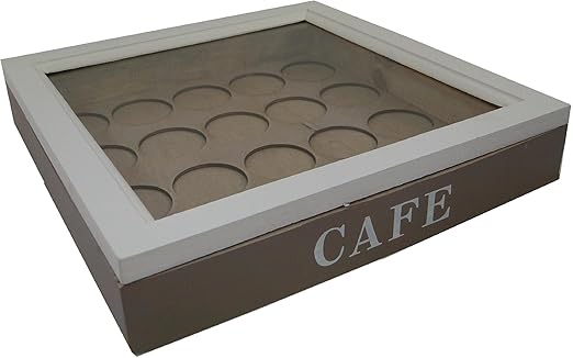 CAJA MADERA PARA CAPSULAS CAFÉ: Amazon.es: Hogar
