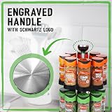 Schwartz Rotating Spice Rack with 16 Jars Italian Herbs Basil Paprika Cumin view 6