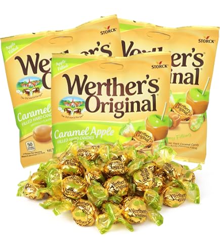 Amazon.com: Needzo Hard Caramel Candy with Apple Filled Center