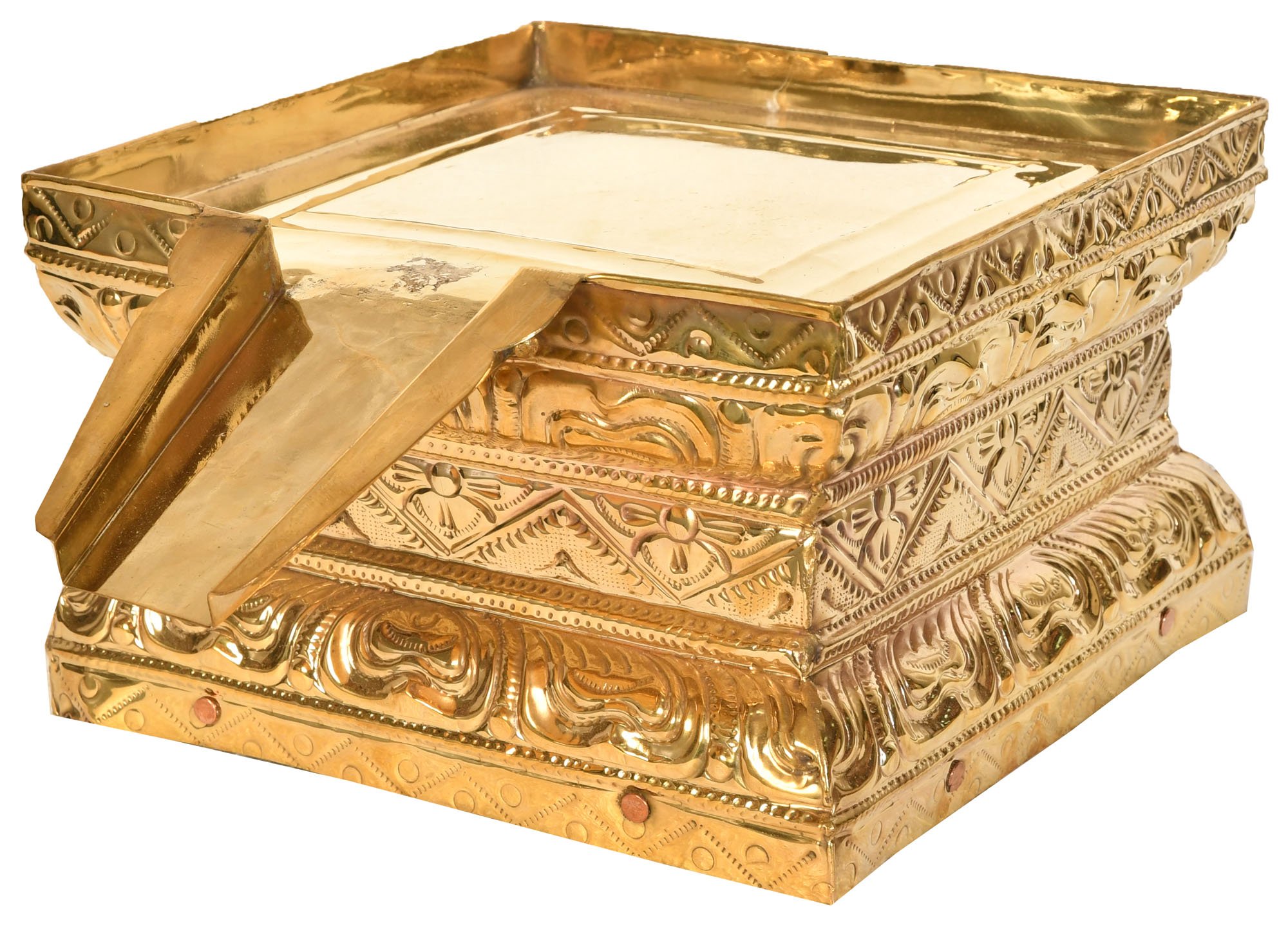 Exotic India Large Abhisheka Patra Brass Statue (1.6 kg)