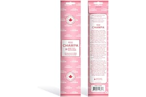 Rose Champa 11" Incense Sticks Pack of 20 Each Long Lasting Aroma Stick Lasts 60+ Minutes Pure Ingredients Make These Agarbat