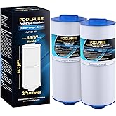 POOLPURE PLF6CH-960 Spa Filter Replaces PJW60TL-F2S, Jacuzzi Filters J-300, J400, Unicel 6CH-960, Filbur FC-2800, 6540-476, 6540-383, Hot Tub Filter with Closed Handle(Not be Removed) 2 Pack (14 7/8")