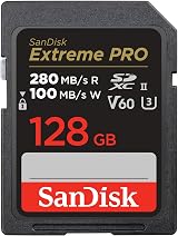 SanDisk 128GB Extreme PRO SDXC Card UHS-II V60 U3 280MB/s 6K/4K