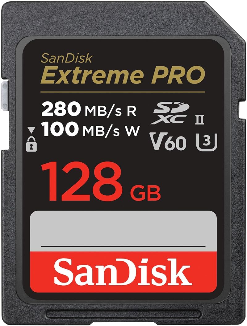 SanDisk 128GB Extreme PRO SDXC Card UHS-II V60 U3 280MB/s 6K/4K