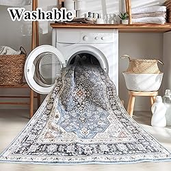 HILORUUG Washable Area Rug - 5x7 Bedroom Living