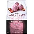 Syntrax Nutrition Whey Shake Protein Powder, Cold Filtered & Undenatured Whey Protein Blend, Strawberry Shake, 2 lbs