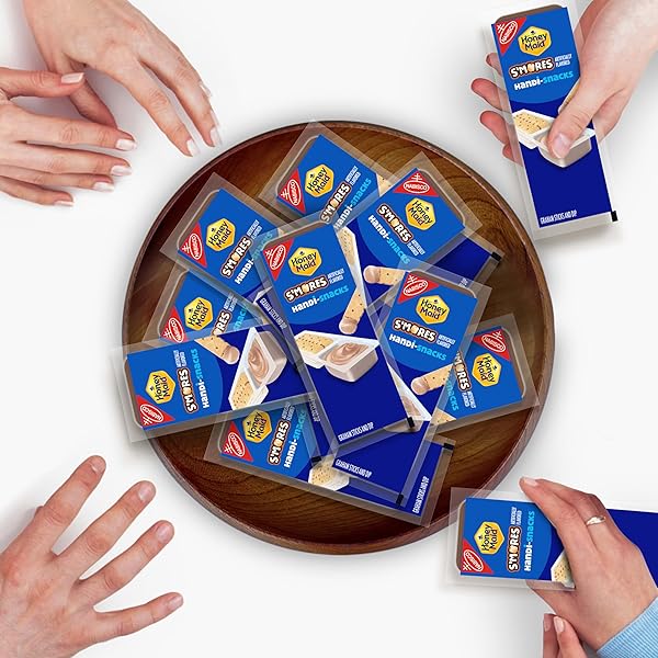 HANDI-SNACKS HONEY MAID GRAHAM CRACKER STICKS ‘N S’MORES-FLAVORED DIP SNACK PACKS, 10 SNACK PACKS