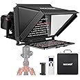 NEEWER X12 Aluminum Teleprompter with RT-110 Remote Control (Connected via Bluetooth on NEEWER Teleprompter App) & Carry Case, Compatible with iPad, iOS/Android Tablets, Smartphones, DSLRs (Black)