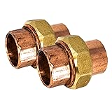 PROCURU 2-Pack 1-Inch Copper Union CxC