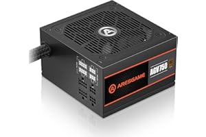 ARESGAME AGV Series 750W Power Supply, 80 Plus Bronze Certified, Semi Modular Power Supply, 5 Year Warranty