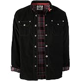 Gioberti Men's 100% Cotton Extremely Soft Corduroy Shirt Jacket with Flannel Lining