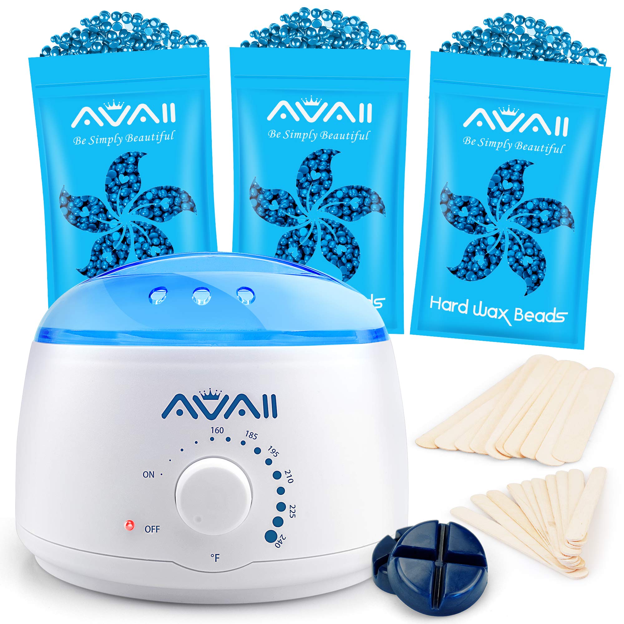 Home Waxing Warmer Kit, AVAII Hair Removal Brazilian Bikini Hard Wax