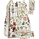 Miss Adola Phone Purse Crossbody Bags for Women - Leather Small Cell Phone Wallet RFID Blocking with Card Slots & Adjustable Strap Cute Designer Aesthetic Cross Body Bags, Vintage Flower