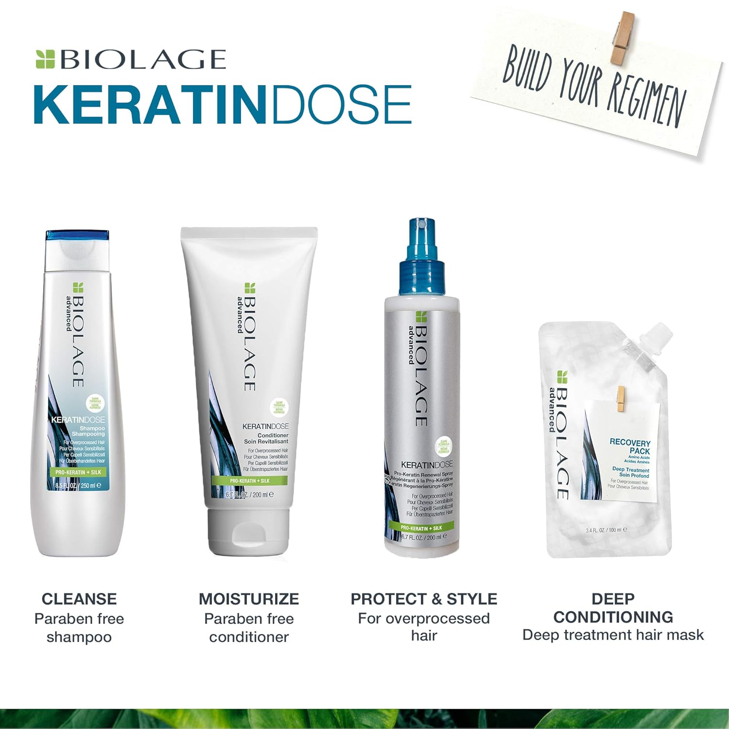 BIOLAGE Advanced Keratindose Pro-Keratin Renewal Spray | Restores Hair's Shine & Manageability | Paraben-Free | For Overprocessed, Damaged Hair | 6.8 Fl. Oz.: Premium Beauty