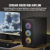 Corsair 3000D RGB Airflow Mid-Tower PC Case 3x AR120 Fans Black view 2