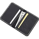 JingRongDa Leather Card Holder Wallet, Slim Bifold Design with Multiple Card Slots, Brown