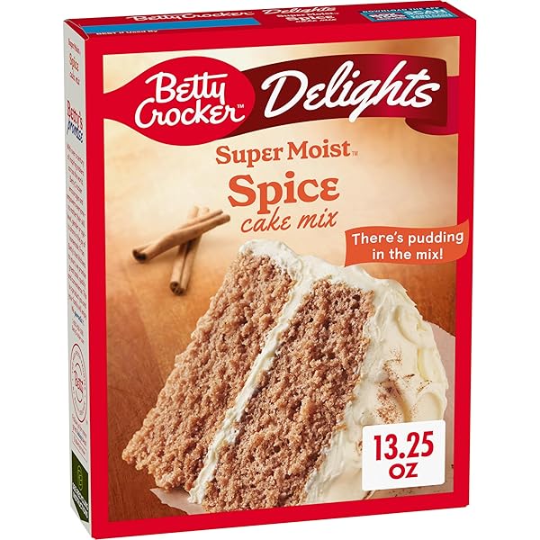 BETTY CROCKER DELIGHTS SUPER MOIST SPICE CAKE MIX,...