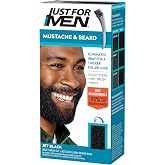 JUST FOR MEN Mustache &amp; Beard Dye, Keratin, Black M-60 (1 Pack) | Mustache &amp; Beard color black designed for facial hair to instantly eliminate gray. Enhanced with keratin &amp; biotin.