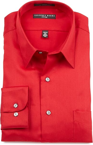 geoffrey beene sateen fitted dress shirt