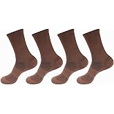 Women's Rayon from Bamboo Fiber Ultra Breathable Wicking Supported Toe and Heel Crew Socks