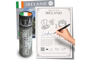 HAPPYLANDGIFTS Irish Gifts for Men and Women | Real Piece of Ireland | Unusual Ireland Gifts | Blank Certificate to Write in The Name of Your Choice | Gifts of Ireland | Irish Christmas Gift