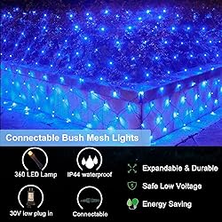 360LED Net Lights, 21ft x 5ft Connectable Christmas