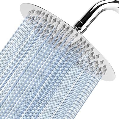 Voolan 8” High Pressure Rain Shower Head 304 Stainless Steel Chrome