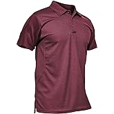MAGCOMSEN Men's Polo Shirt Quick Dry Performance Short Sleeve Tactical Shirts Pique Jersey Golf Shirt