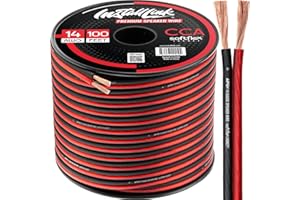 Install Link 14 Gauge Speaker Wire (Speaker Cable) for Car, Home or RV Audio Cable, 100ft, CCA