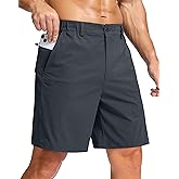 Soothfeel Men's Casual Shorts 7" Lightweight Golf Shorts for Men Stretch with Pockets Quick Dry Breathable Workout Shorts