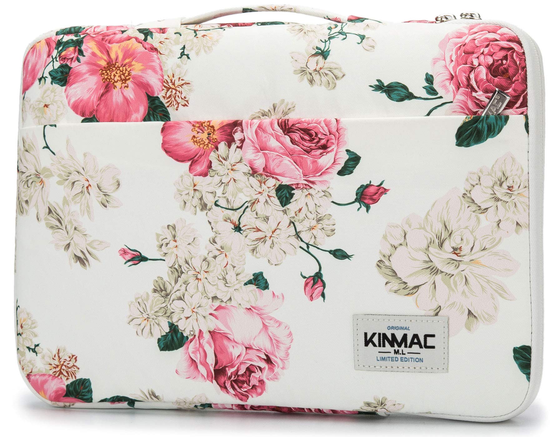 Kinmac 360° Protective Water Resistant Laptop Sleeve case Bag with Handle for MacBook Pro 14 inch,13.5 inch-13.9 inch and 14 inch Laptop(Peony)